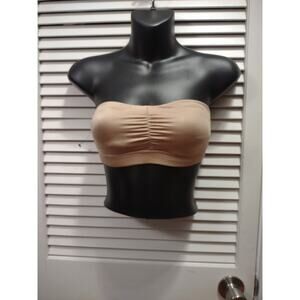 Maidenform Self Expressions Women's Beige Strapless Band Bra 05818 Size S/P